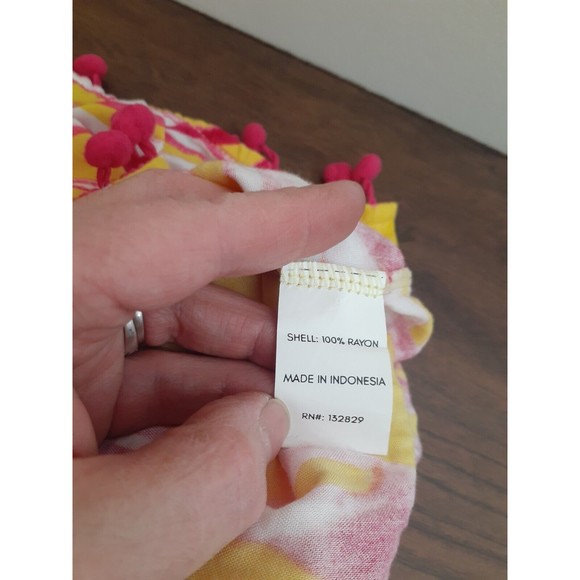 Lovers + Friends Mini Wrap Skirt Sz S Tropical Yellow Pink SOLD ON EBAY - Picture 9 of 9